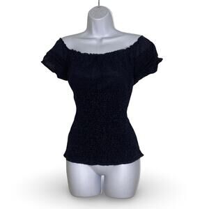 CASTRO Off Shoulder Polka Dot Top